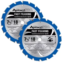 Avanti Pro 7-1/4 In. X 18-Teeth Fast Framing Saw Blades (2-Pack)