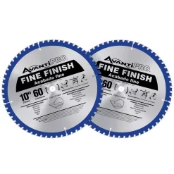 Saw Blades Avanti Pro 10 In. X 60-Tooth Fine Finish Saw Blade (2-Pack)