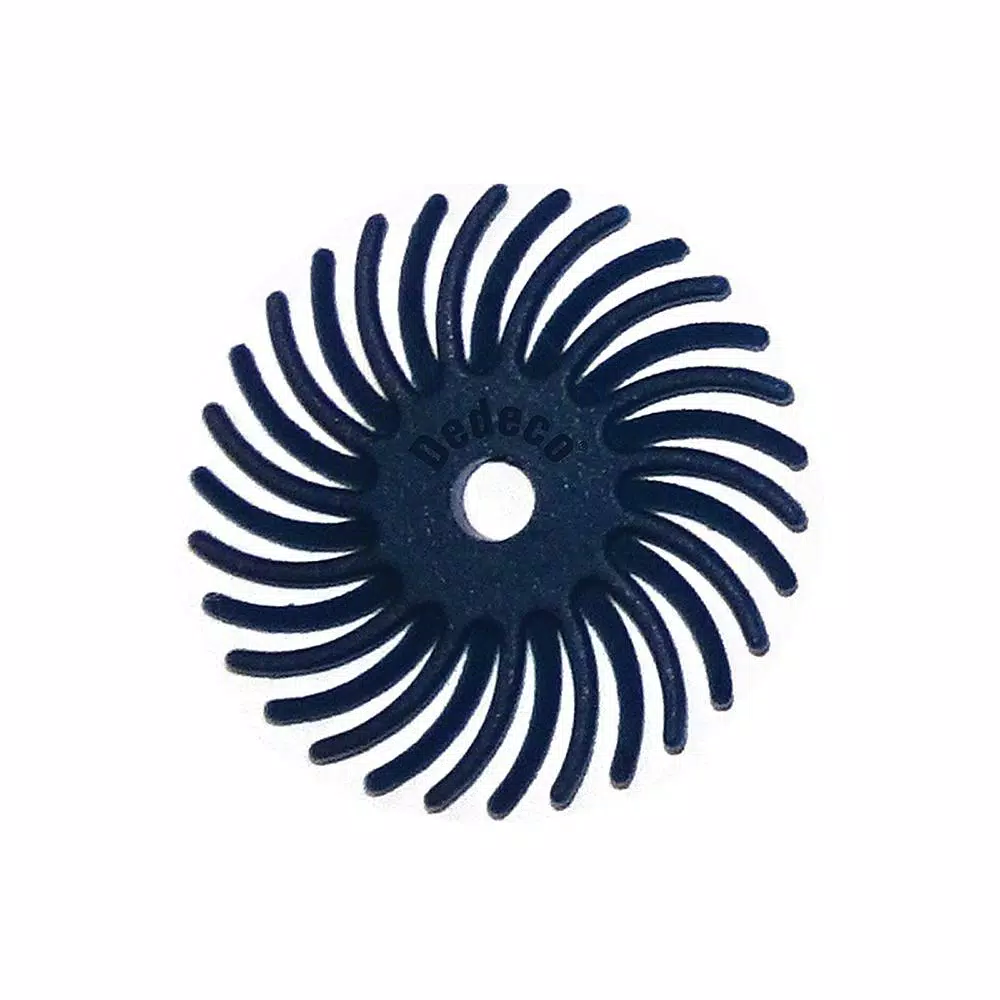 Rotary Tool Accessories Dedeco Sunburst 1 In. Radial Discs – 1/8 In. 1 Mic Ultra-Fine Arbor Rotary Cleaning And Polishing Tool (48-Pack)