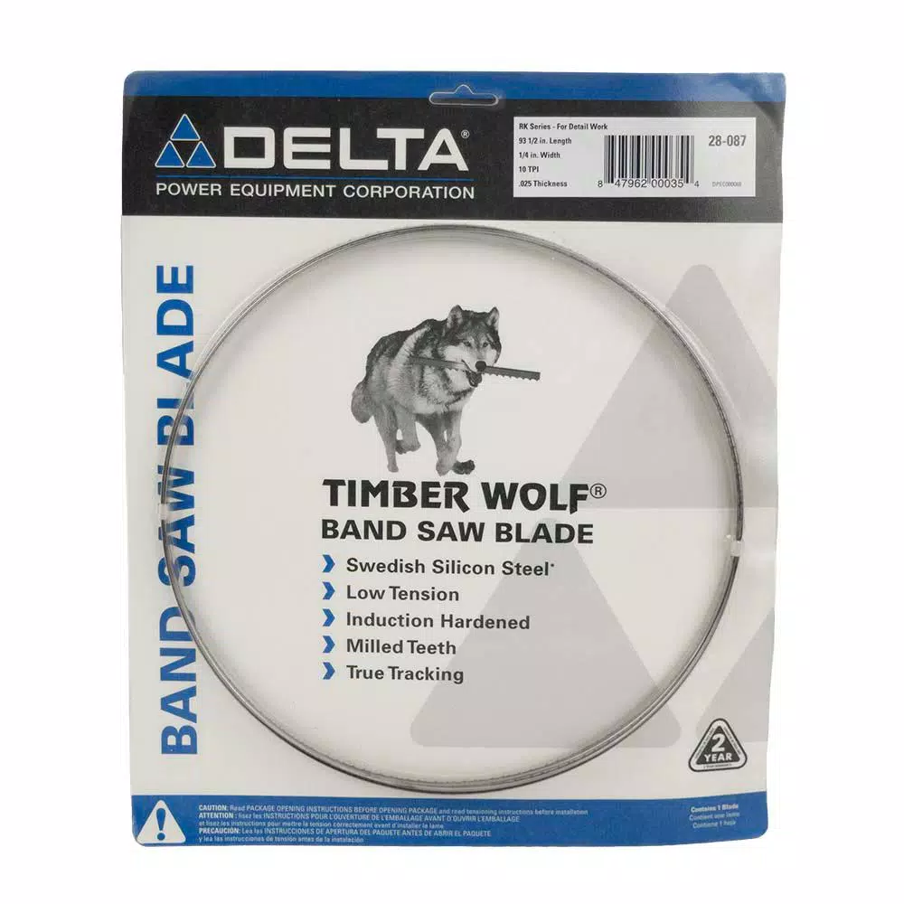 Saw Blades Delta 93-1/2 In. X 1/4 In. X 10T Band Saw Blade
