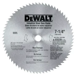 Saw Blades DEWALT 7-1/4 In. 68-Teeth Steel Non-Ferrous Steel Saw Blade