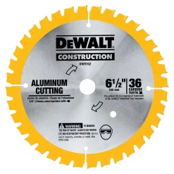Saw Blades DEWALT 6-1/2 In. 36-Tooth Aluminum Cutting Blade