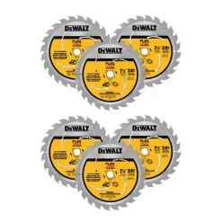 Saw Blades DEWALT FLEXVOLT 7-1/4 In. 24-Teeth Carbide-Tipped Circular Saw Blade (6-Pack)