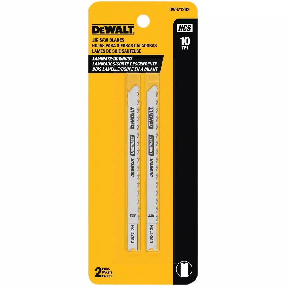 Saw Blades DEWALT 4 In. 10 TPI Laminate Down Cutting Jig Saw Blade (2-Pack) - Image 2