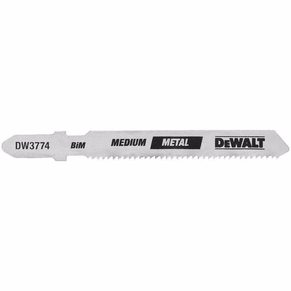Saw Blades DEWALT 3 In. 18 TPI Medium Metal Cutting Jig Saw Blade Bi-Metal T-Shank (5-Pack)
