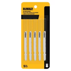 Saw Blades DEWALT 3 In. 24 TPI Thin Metal Cutting Jig Saw Blade Bi-Metal T-Shank (5 Pack)