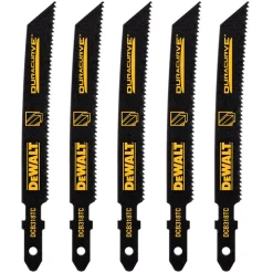 Saw Blades DEWALT 3-5/8 In. 18 TPI T-Shank Medium Metal Cutting Jig Saw Blade (5-Pack)