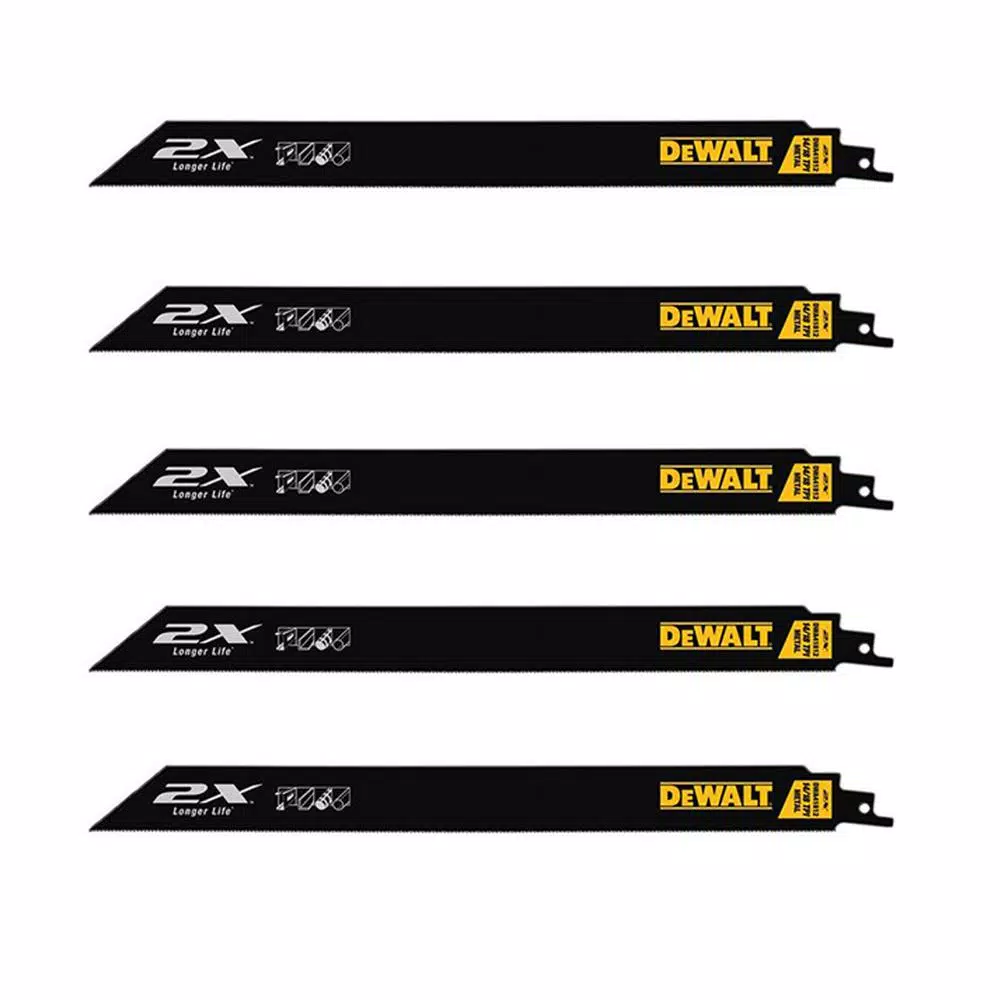 Saw Blades DEWALT 12 In. 2X Premium Metal Cutting Blade (5-Pack)