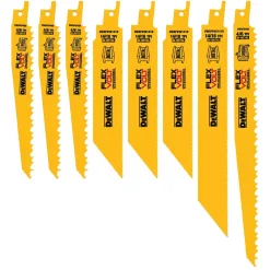 Saw Blades DEWALT FLEXVOLT Bi-Metal Reciprocating Saw Blade Set (8-Piece) W/ Storage Case