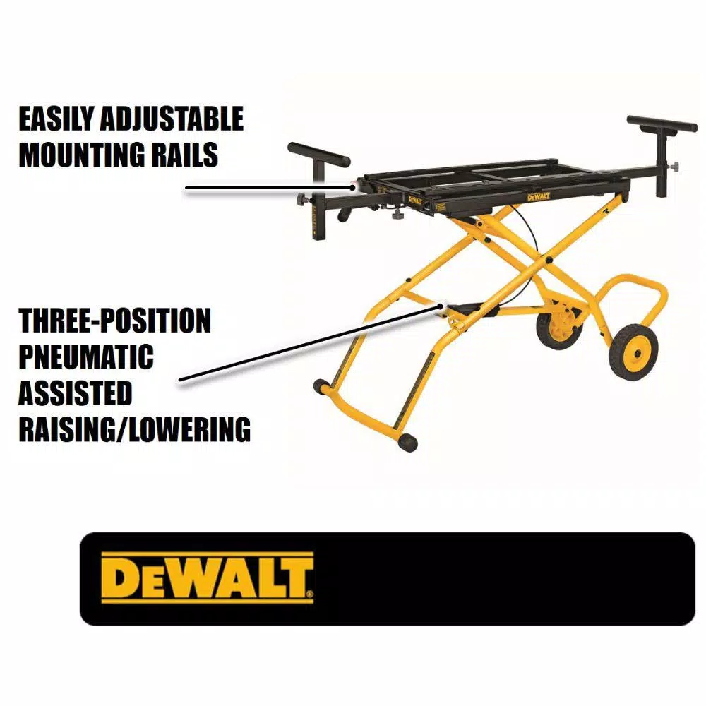 Tool Stands DEWALT 32-1/2 In. X 60 In. Rolling Miter Saw Stand With 300 Lbs. Capacity - Image 2