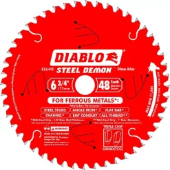 Saw Blades DIABLO 6-3/4 In. X 48-Tooth X 20mm Arbor Steel Demon Ferrous Metal Cutting Saw Blade