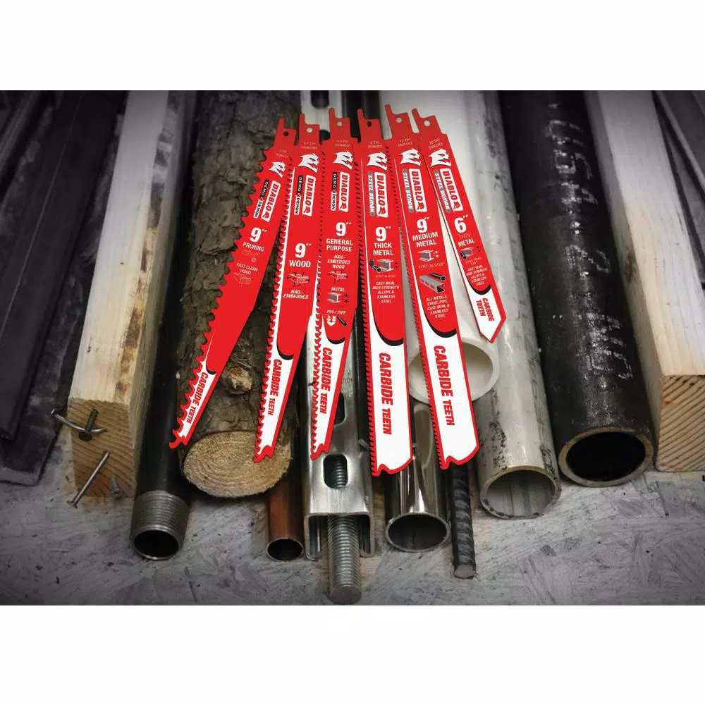 Saw Blades DIABLO 6 In. 9 TPI Demo Demon Carbide General Purpose Reciprocating Saw Blade - Image 4