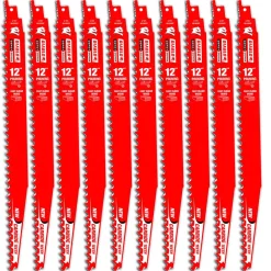 Saw Blades DIABLO 12 In. Carbide Pruning And Clean Wood Cutting Reciprocating Saw Blade (10-Pack)