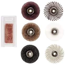 Rotary Tool Accessories Dremel EZ Lock Rotary Tool Sanding And Polishing Mini Kit For Metal, Steel, Wood, Brass, Aluminum, Plastics And Vinyl (7-Piece)