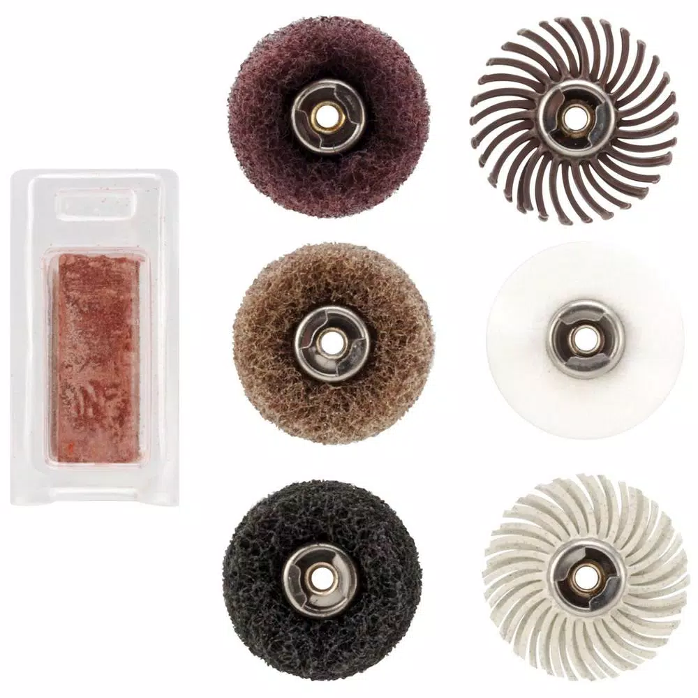 Rotary Tool Accessories Dremel EZ Lock Rotary Tool Sanding And Polishing Mini Kit For Metal, Steel, Wood, Brass, Aluminum, Plastics And Vinyl (7-Piece)
