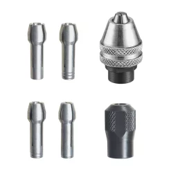 Rotary Tool Accessories Dremel Rotary Tool Quick Change Collet Nuts (5-Piece) Plus 1/32 In. Rotary Tool Multi-Pro Chuck