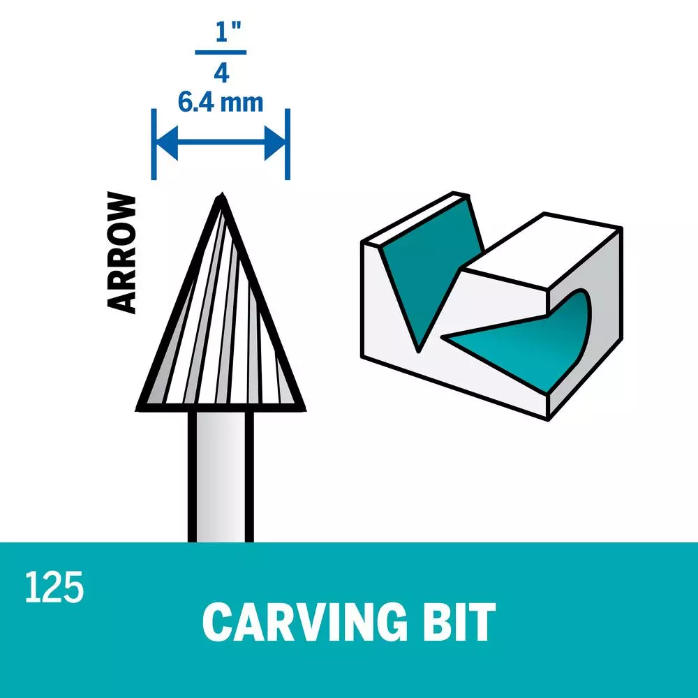 Rotary Tool Accessories Dremel 1/4 In. Rotary Tool Pointed Triangle-Shaped High Speed Accessory For Wood, Plastic And Soft Metals (2-Pack) - Image 3