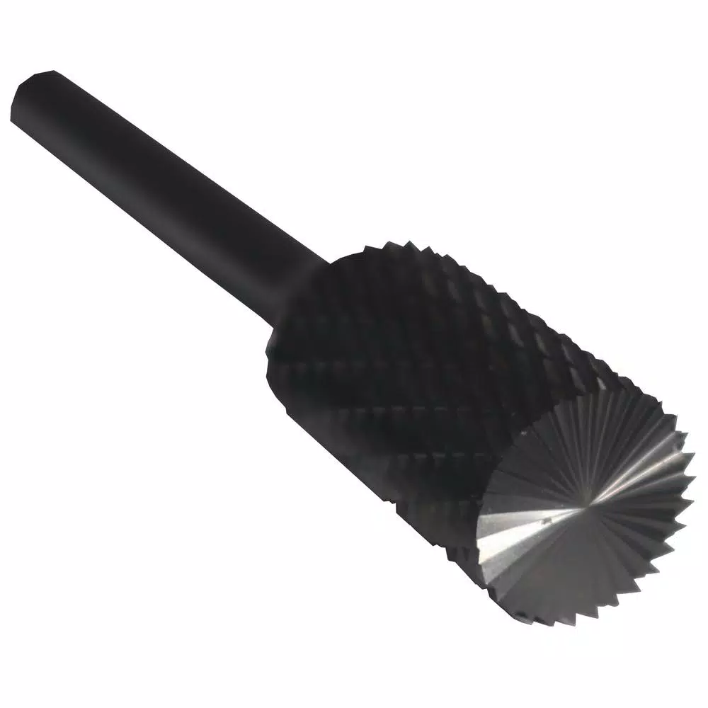 Rotary Tool Accessories Drill America 3/8 In. X 3/4 In. Cylindrical End Cut Solid Carbide Burr Rotary File Bit With 1/4 In. Shank - Image 2