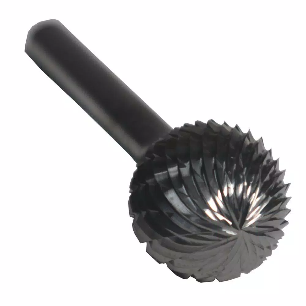 Rotary Tool Accessories Drill America 3/8 In. X 5/16 In. Ball End Solid Carbide Burr Rotary File Bit With 1/4 In. Shank For Aluminum - Image 2