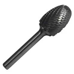 Rotary Tool Accessories Drill America 5/8 In. X 1 In. Oval Solid Carbide Burr Rotary File Bit With 1/4 In. Shank