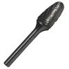 Rotary Tool Accessories Drill America 1/2 In. X 3/4 In. Tree Radius End Solid Carbide Burr Rotary File Bit With 1/4 In. Shank