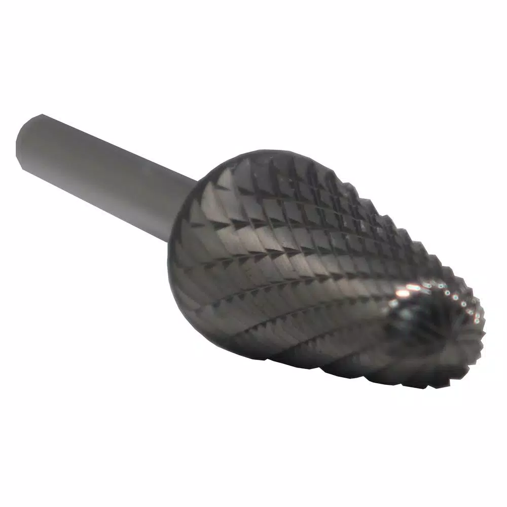 Rotary Tool Accessories Drill America 1/2 In. X 1-1/8 In. Cone Solid Carbide Burr Rotary File Bit With 1/4 In. Shank - Image 2
