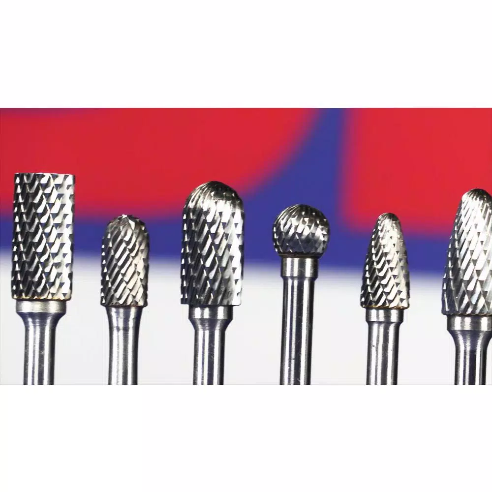 Rotary Tool Accessories Drill America 1/4 In. X 3/4 In. Cone Pointed End Solid Carbide Burr Rotary File Bit With 1/4 In. Shank - Image 3