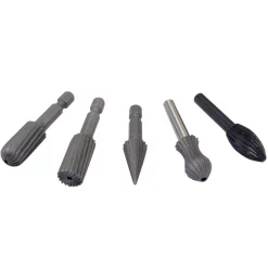 Rotary Tool Accessories Eazypower 5-Pieces 1/4 In. Shank Rotary File Asst