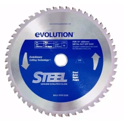 Saw Blades Evolution Power Tools 10 In. 52-Teeth Mild Steel Cutting Saw Blade
