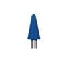 Rotary Tool Accessories Foredom 9/16 In. X1 In. Taper Shape Blue Fine Grit Tungsten Carbide Wood Carving Bur With 1/4 In. Dia Shank