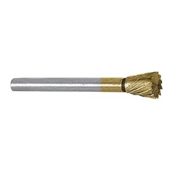 Rotary Tool Accessories Gyros 1/4 In. Diameter High Speed Inverted Taper Shaped Steel Cutter