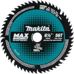 Saw Blades Makita 6-1/2 In. 56-Teeth Carbide Tipped Cordless Plunge Saw Blade For Wood/MDF/Laminate