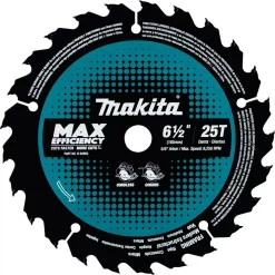 Saw Blades Makita 6-1/2 In. 25T Carbide-Tipped Max Efficiency Ultra-Thin Kerf Circular Saw Blade, Framing