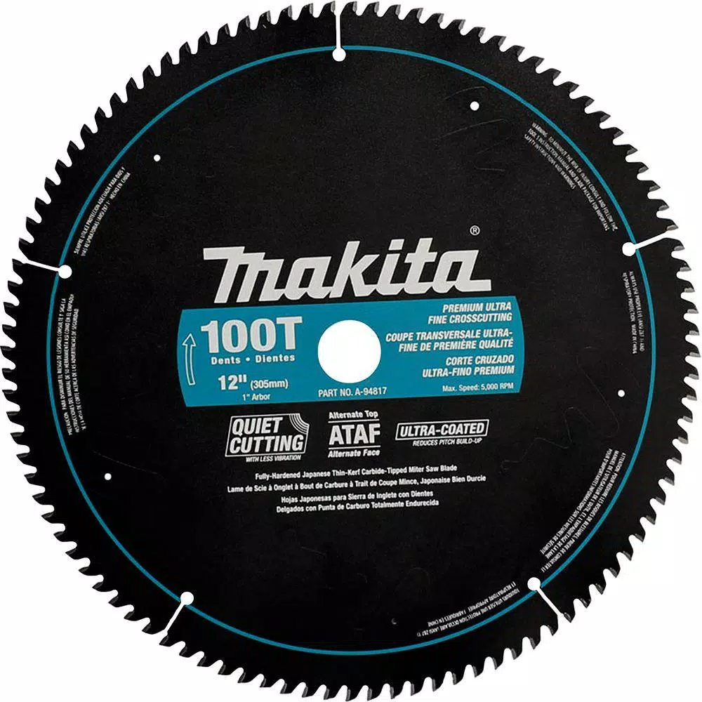 Saw Blades Makita 12 In. X 1 In. Ultra-Coated 100-Teeth Miter Saw Blade