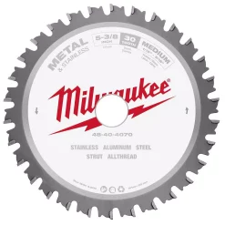 Saw Blades Milwaukee 5-3/8 In. X 30 Teeth Metal & Stainless Cutting Circular Saw Blade