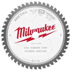 Saw Blades Milwaukee 6-1/2 In. X 48 Carbide Teeth Metal Cutting Circular Saw Blade