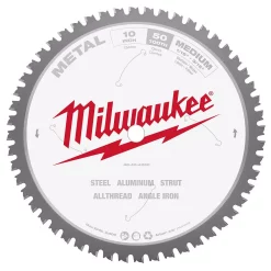 Saw Blades Milwaukee 10 In. X 50 Carbide Teeth Metal Cutting Circular Saw Blade