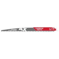 Saw Blades Milwaukee 12 In. 3 TPI Pruning Carbide Teeth Wood Cutting SAWZALL Reciprocating Saw Blade