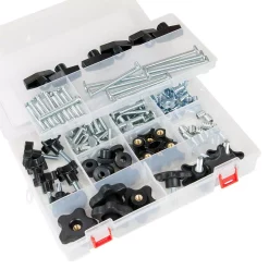 Saw Tracks POWERTEC T-Track Jig Hardware Kit (129-Piece)