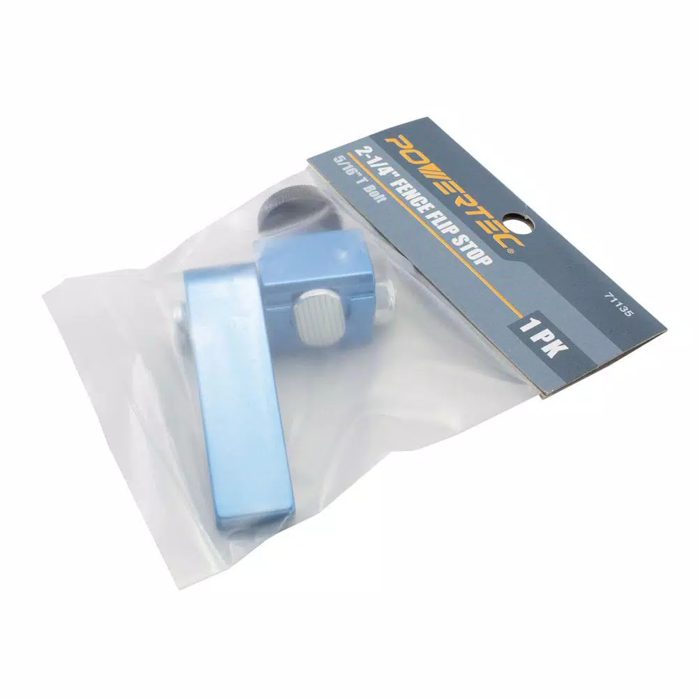 Saw Tracks POWERTEC Fence Flip Stop With 5/16 In. T-Bolt 2-1/4 In. - Image 2