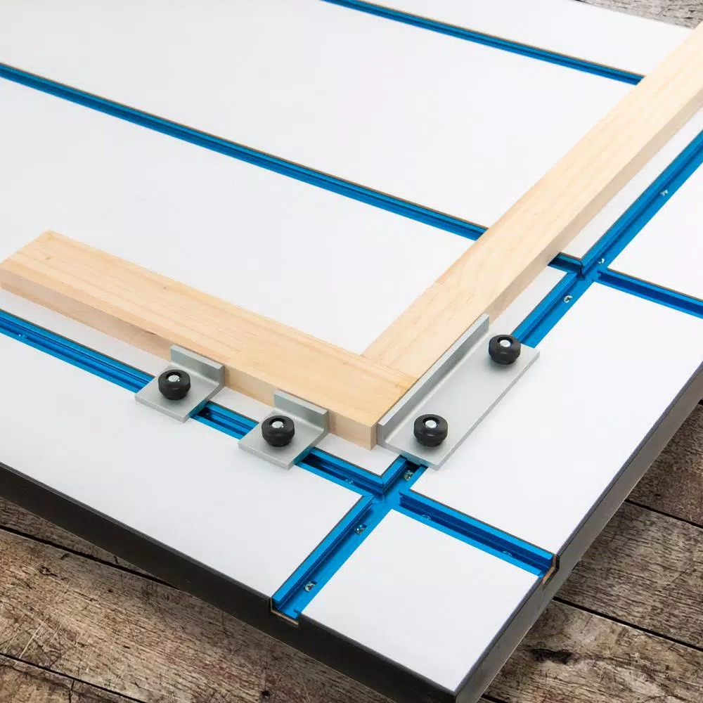 Saw Tracks POWERTEC 28 In. X 40 In. X 1-1/8 In. T-Track Table Top With Built-In T-Tracks Intersections - Image 3