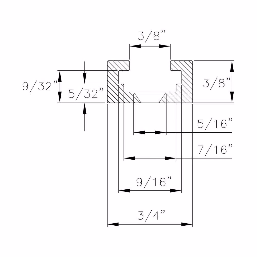 Saw Tracks POWERTEC 24 In. Double-Cut Profile Universal T-Track With Predrilled Mounting Holes (4-Pack) - Image 4