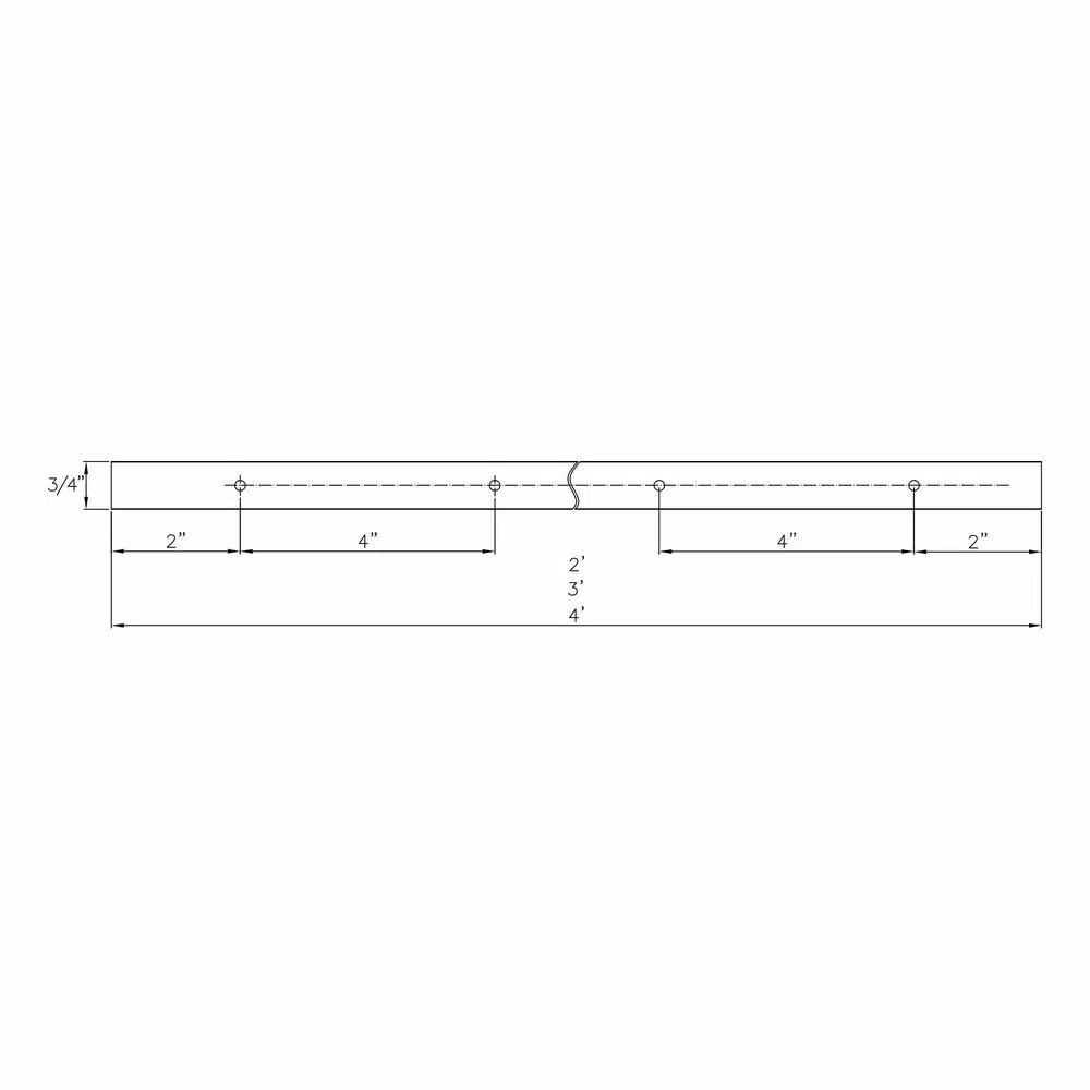 Saw Tracks POWERTEC 24 In. Double-Cut Profile Universal T-Track With Predrilled Mounting Holes (4-Pack) - Image 5