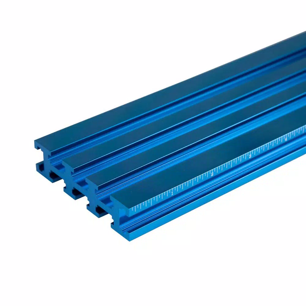 Saw Tracks POWERTEC 3 In. X 24 In. Aluminum Multi T-Track Fence For Jigs And Fixtures With Laser Measured Left To Right - Image 2