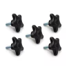 Saw Tracks POWERTEC 5/16 In.-18, 5-Star Stud Knob (5-Pack)