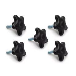 Saw Tracks POWERTEC 5/16 In.-18, 5-Star Stud Knob (5-Pack)