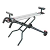 Tool Stands POWERTEC Dual Position Miter Saw Stand (Portable Edition) With Wheels, Quick Change Brackets And Aluminum Bed