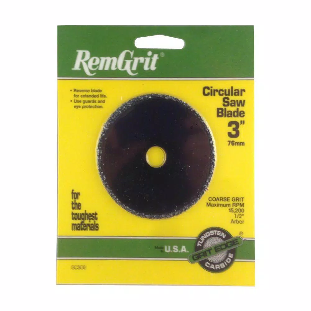 Saw Blades RemGrit 3 In. Diameter 1/2 In. Arbor Coarse Grit Carbide Grit Circular Saw Blade - Image 2