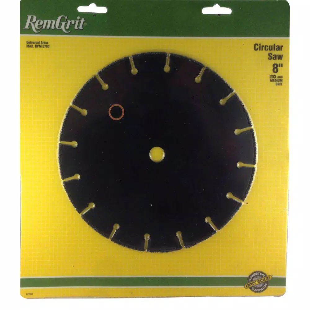 Saw Blades RemGrit 8 In. Medium Grit Carbide Grit Circular Saw Blade - Image 2