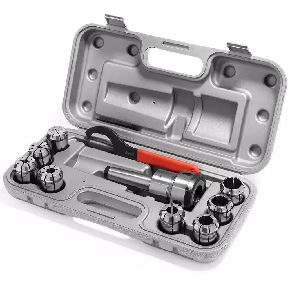 Rotary Tool Accessories Stark 1/8 In. To 1 In. Quick Change Spring Collet Chuck End Mill Holder (8-Piece)